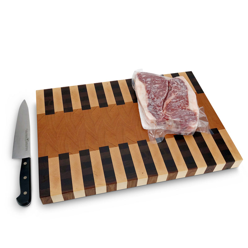 Middle Cherry: End-Grain Cutting Board - Global Sawdust