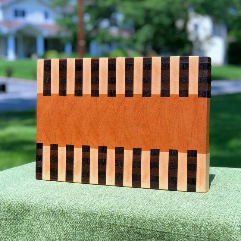 Middle Cherry: End-Grain Cutting Board - Global Sawdust