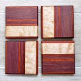 Paralleled Padauk Pack: Set of Four Coasters - Global Sawdust