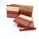 Paralleled Padauk Pack: Set of Four Coasters - Global Sawdust
