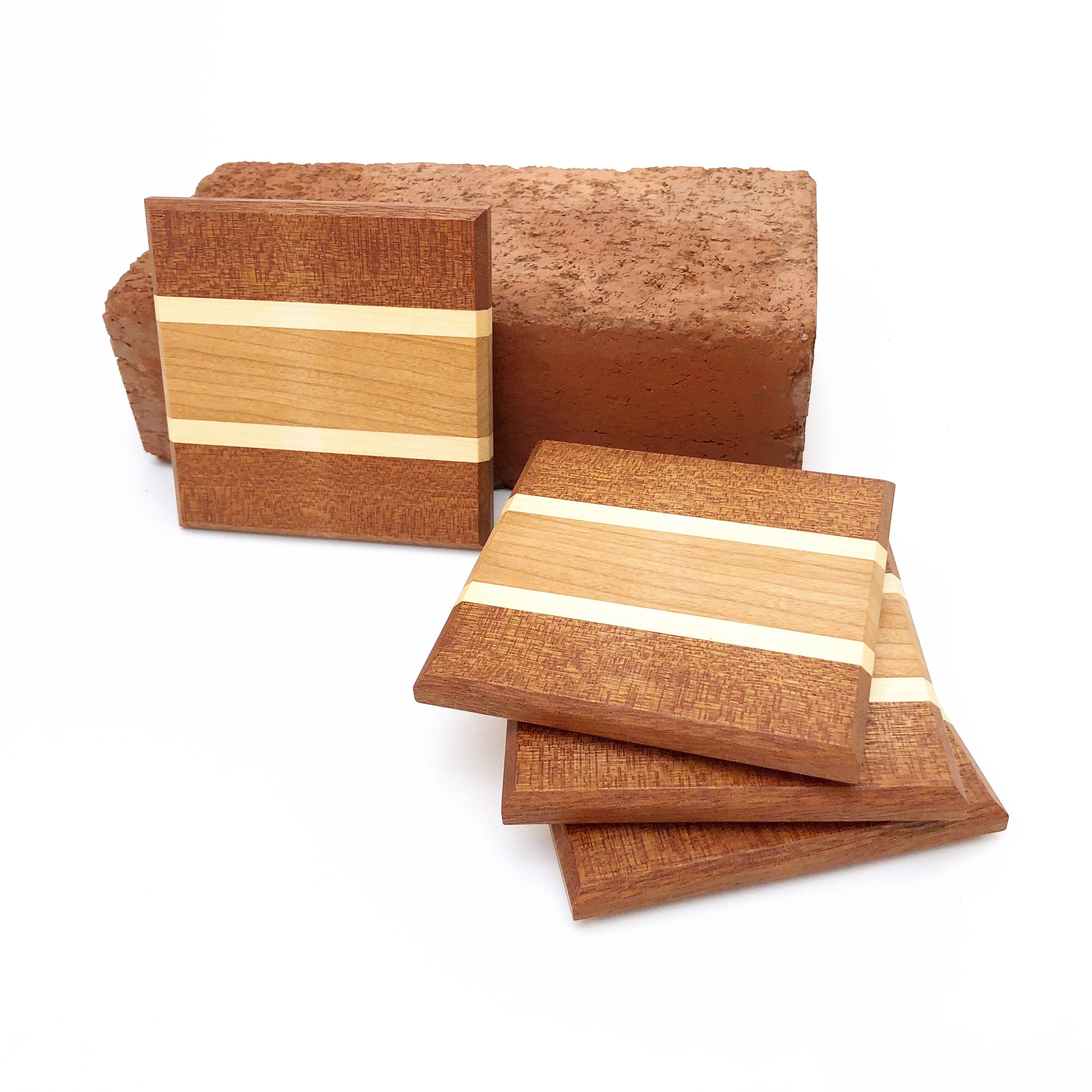 Even Cherry Pack: Set of Four Coasters - Global Sawdust